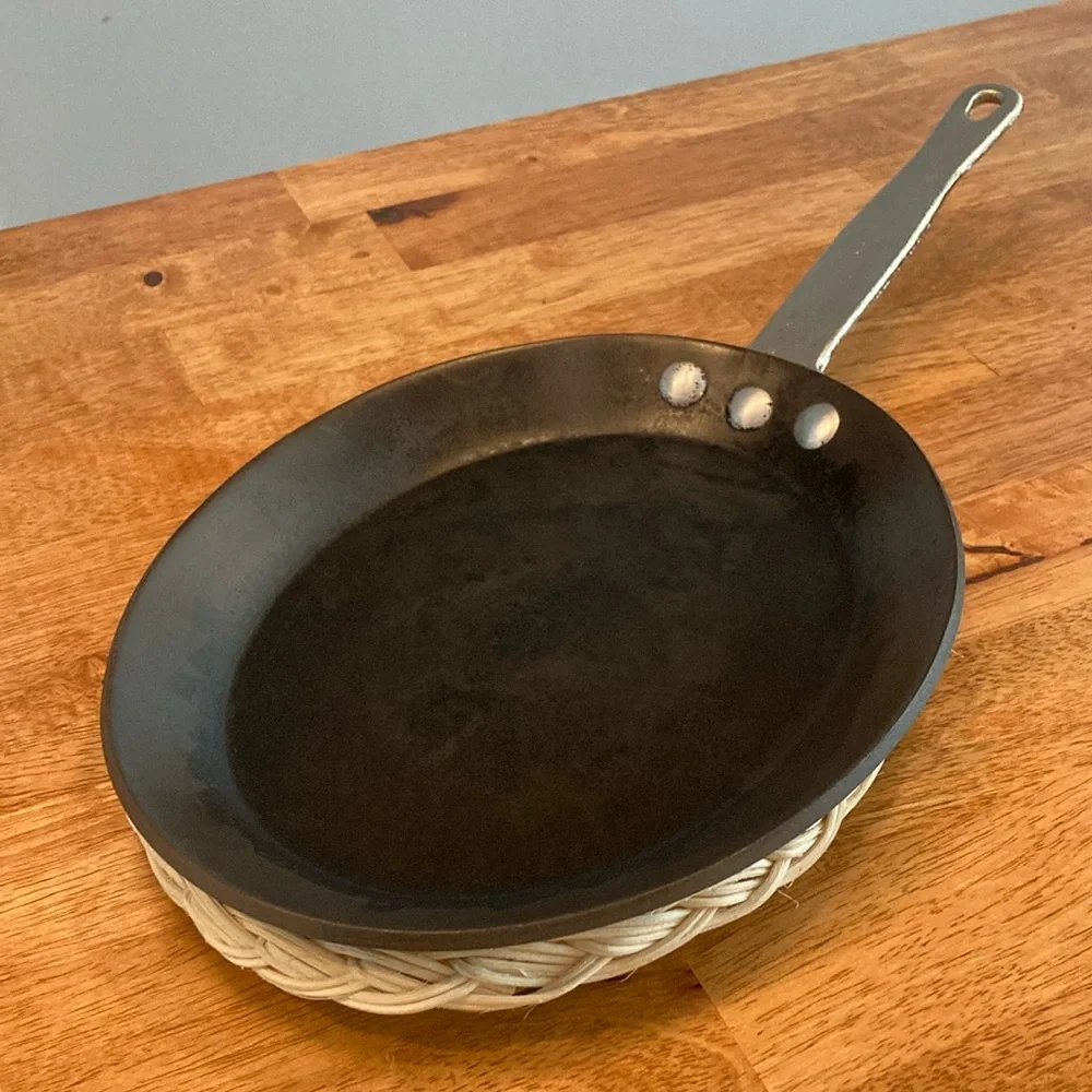 Commercial Aluminum Cookware Fajita Skillet with Hot Pad
